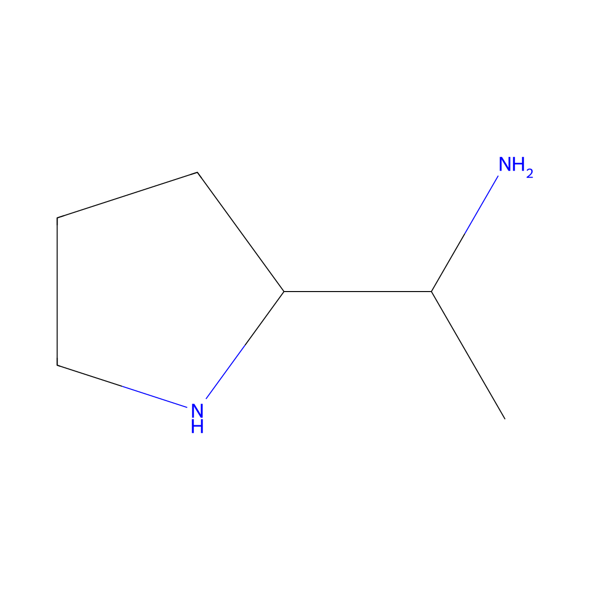 1-(Pyrrolidin-2-yl)ethan-1-amine molecular structure, CAS 129231-14-7