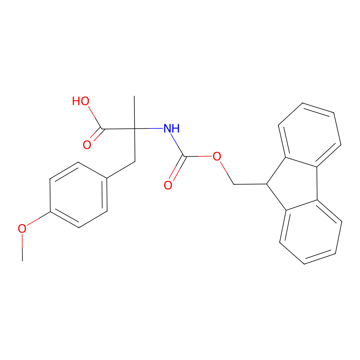 N-[(9H-Fluoren-9-ylmethoxy)carbonyl]-O,alpha-dimethyl-L-tyrosine molecular structure, CAS 1292317-35-1