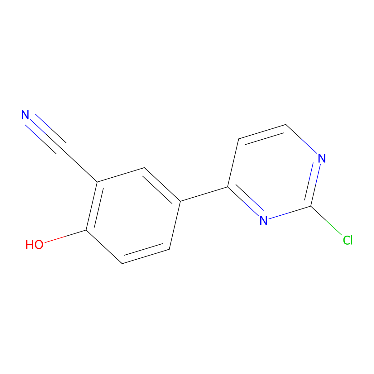 5-(2-Chloropyrimidin-4-yl)-2-hydroxybenzonitrile molecular structure, CAS 1292317-53-3