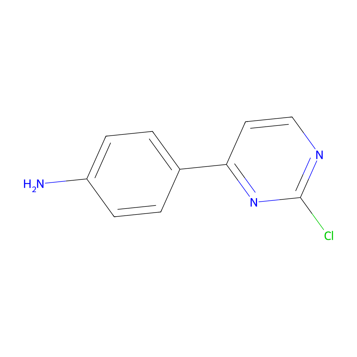 4-(2-Chloropyrimidin-4-yl)aniline molecular structure, CAS 1292318-07-0