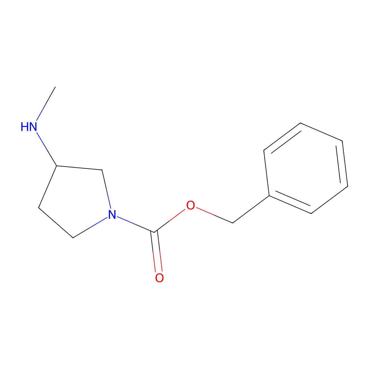 (S)-3-Methylamino-pyrrolidine-1-carboxylic acid benzyl ester molecular structure, CAS 1292324-49-2