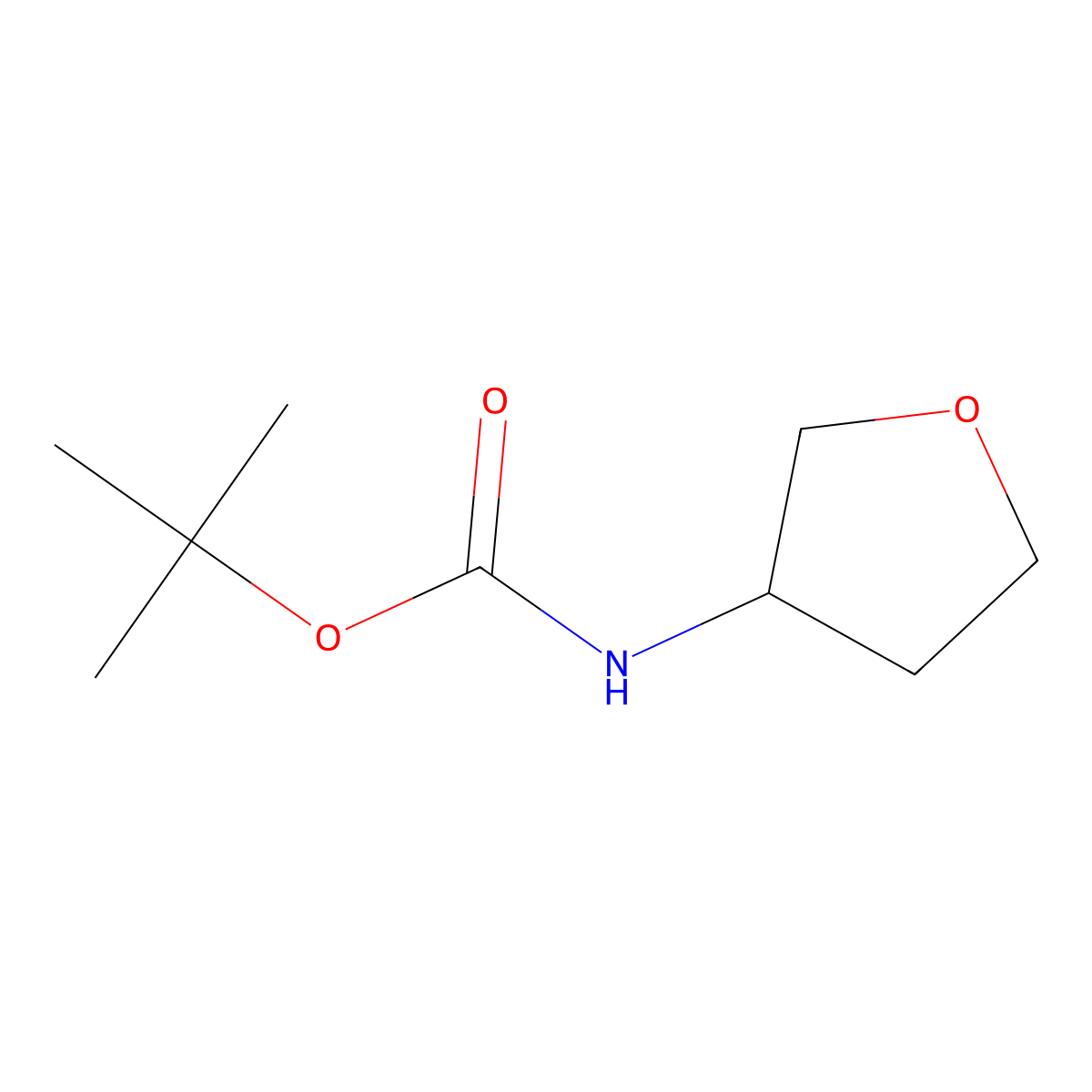 (R)-tert-Butyl (tetrahydrofuran-3-yl)carbamate molecular structure, CAS 1292324-51-6