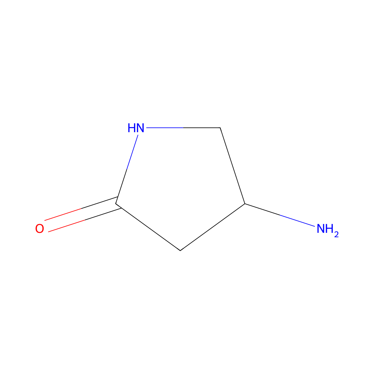 (R)-4-aminopyrrolidin-2-one molecular structure, CAS 1292324-66-3