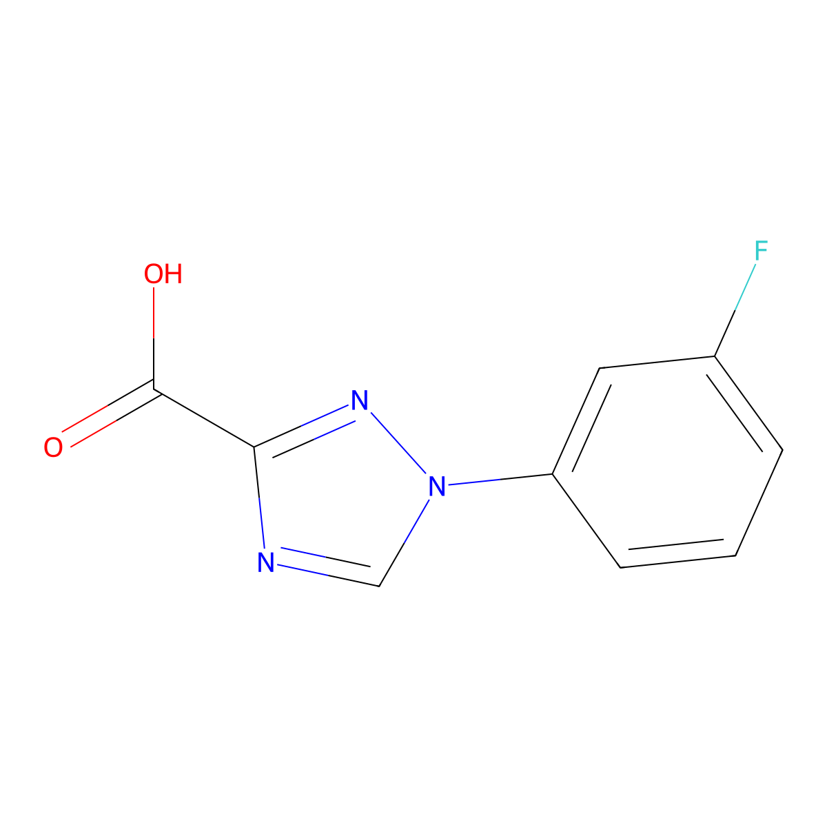 1-(3-fluorophenyl)-1H-1,2,4-triazole-3-carboxylic acid molecular structure, CAS 1292369-51-7