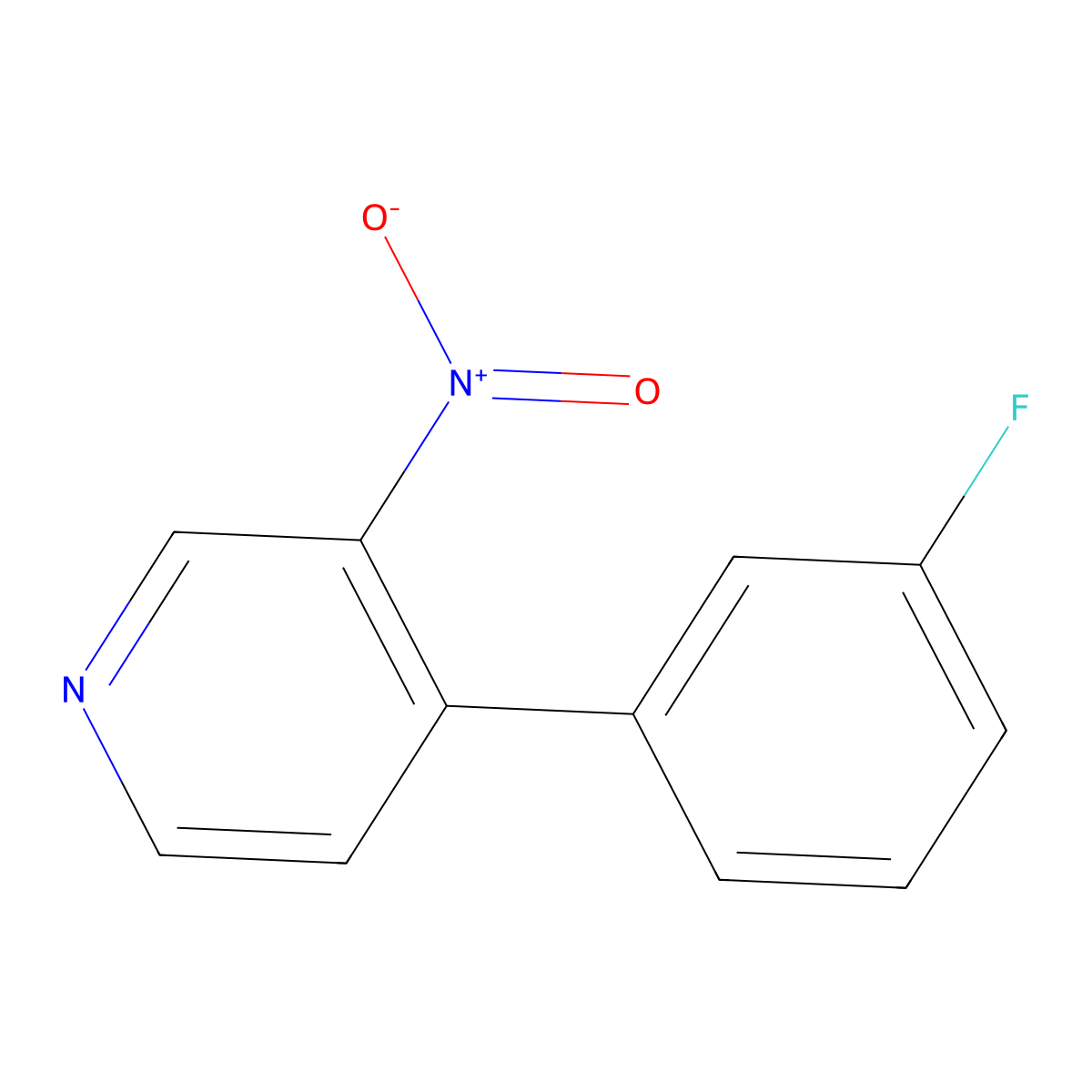 4-(3-Fluorophenyl)-3-nitropyridine molecular structure, CAS 1292369-68-6