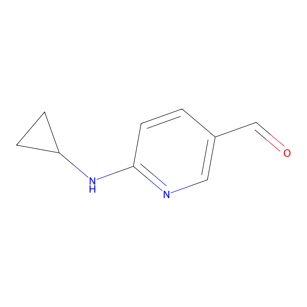 6-(Cyclopropylamino)nicotinaldehyde molecular structure, CAS 1292369-85-7