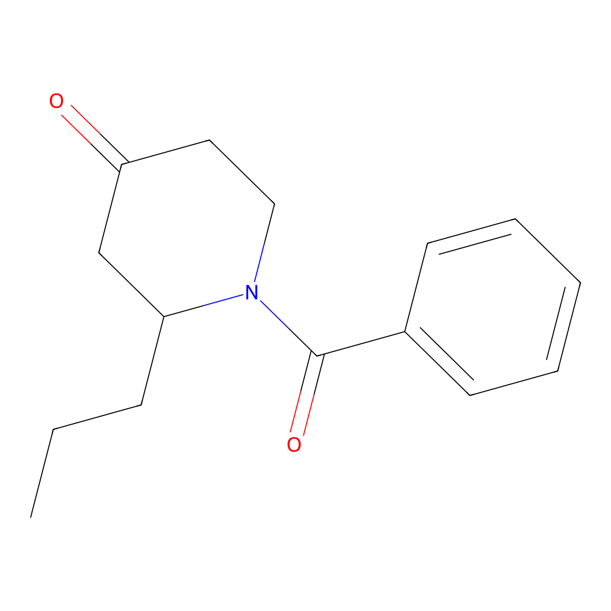 1-Benzoyl-2-propylpiperidin-4-one molecular structure, CAS 1292370-12-7