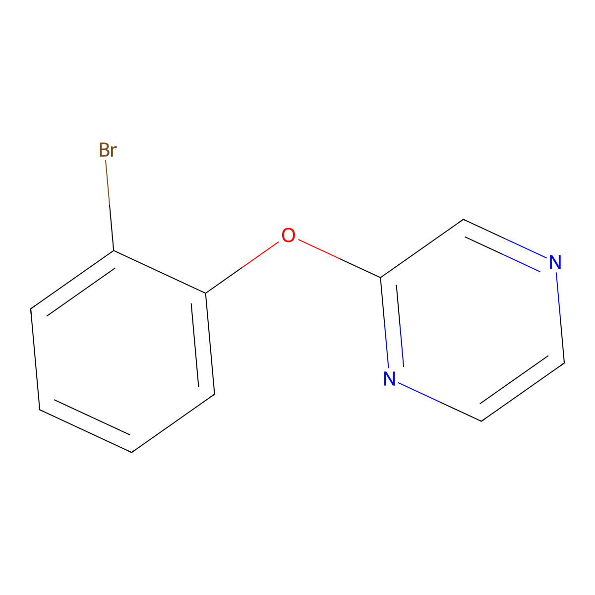 2-(2-Bromophenoxy)pyrazine molecular structure, CAS 129242-46-2