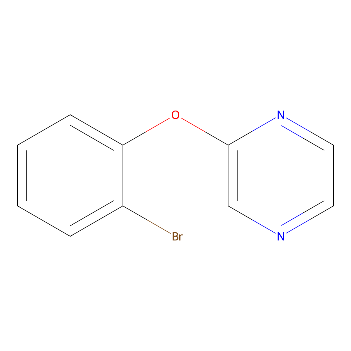 2-(2-Bromophenoxy)pyrazine molecular structure, CAS 129242-46-2