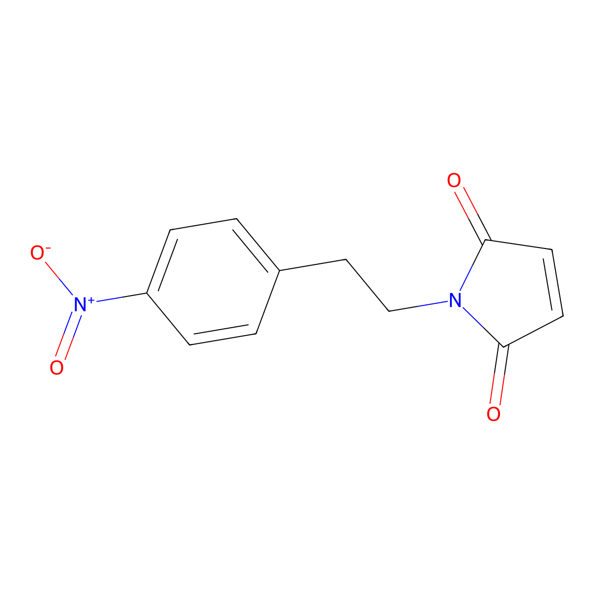 1-[2-(4-nitrophenyl)ethyl]-2,5-dihydro-1H-pyrrole-2,5-dione molecular structure, CAS 1292476-04-0