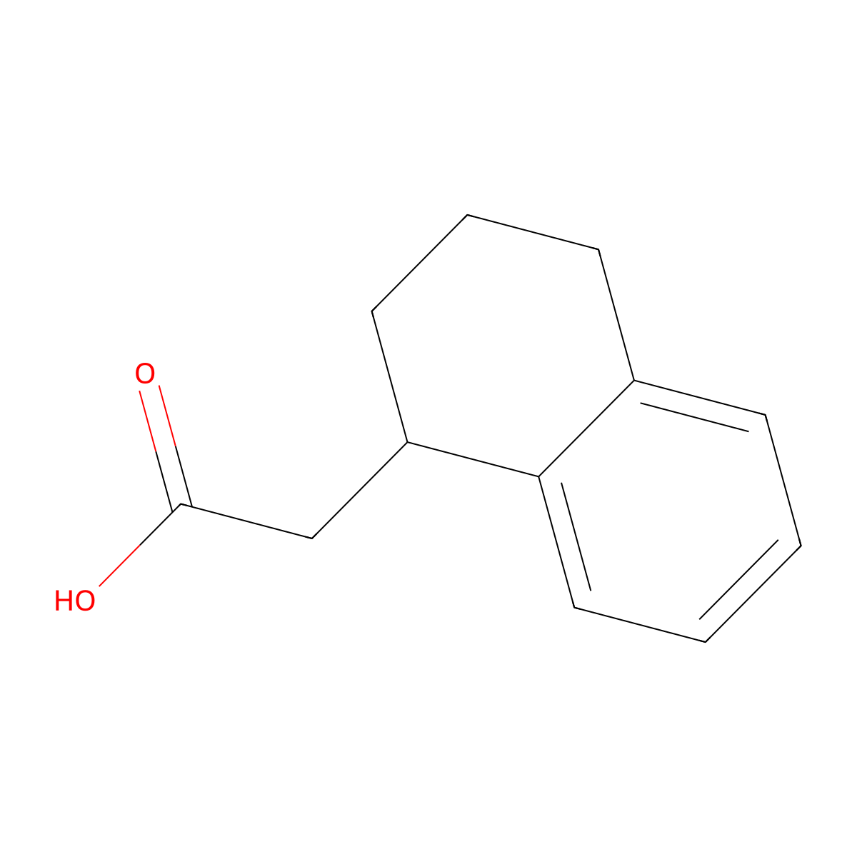 2-((1S)-1,2,3,4-tetrahydronaphthalen-1-yl)acetic acid molecular structure, CAS 129248-02-8