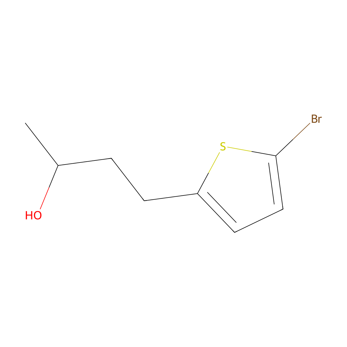 4-(5-Bromothiophen-2-yl)butan-2-ol molecular structure, CAS 1292485-71-2