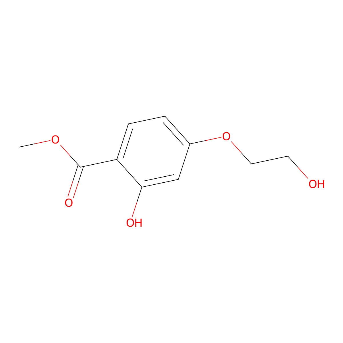 Methyl 4-(2-hydroxyethoxy)salicylate molecular structure, CAS 129249-88-3