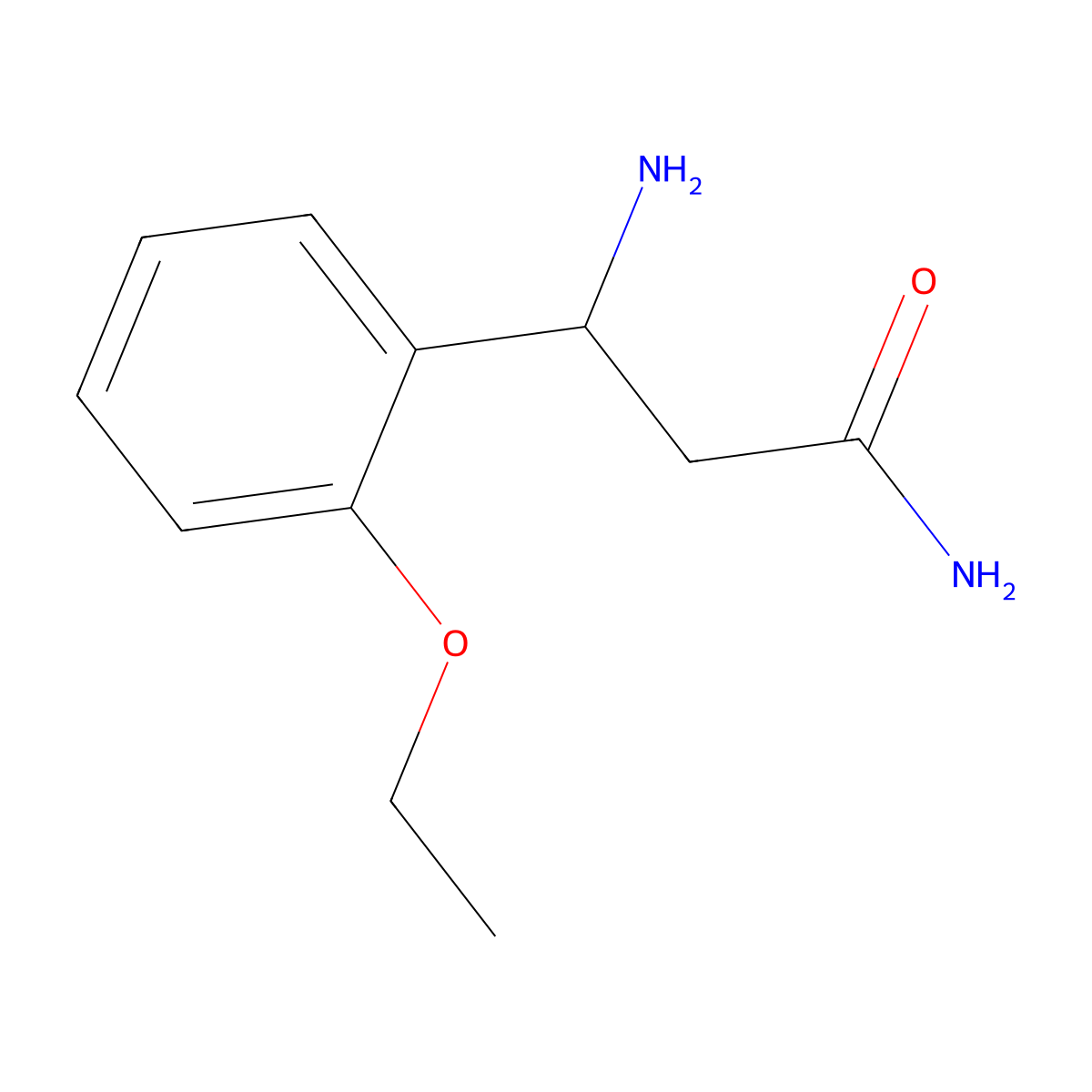 (S)-3-Amino-3-(2-ethoxyphenyl)propanamide molecular structure, CAS 1292497-88-1