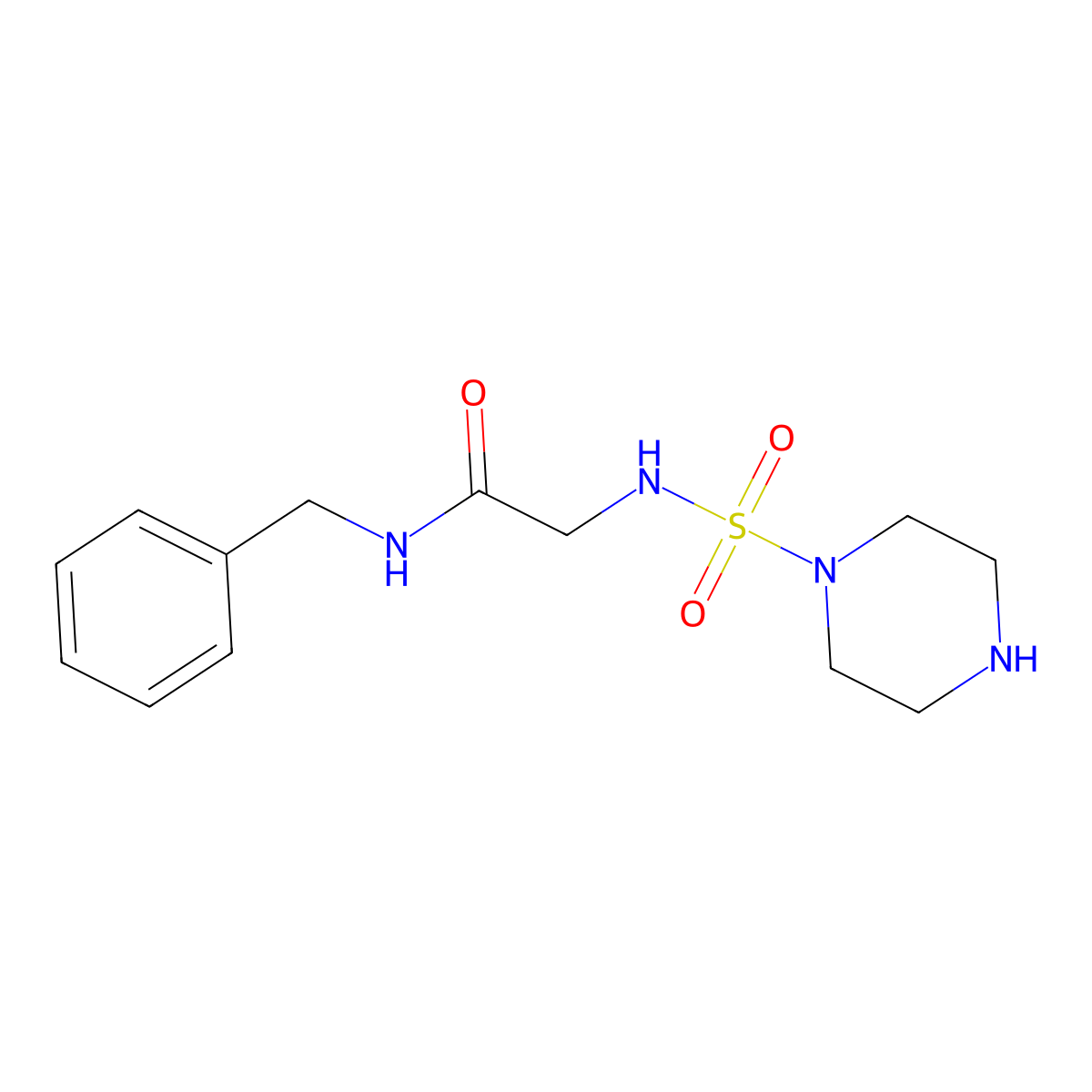 N-Benzyl-2-(piperazine-1-sulfonamido)acetamide molecular structure, CAS 1292502-99-8