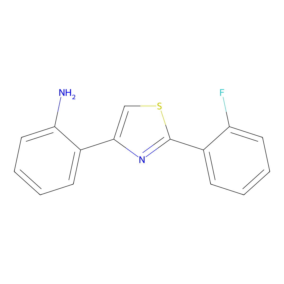 2-(2-(2-Fluorophenyl)thiazol-4-yl)aniline molecular structure, CAS 1292541-88-8