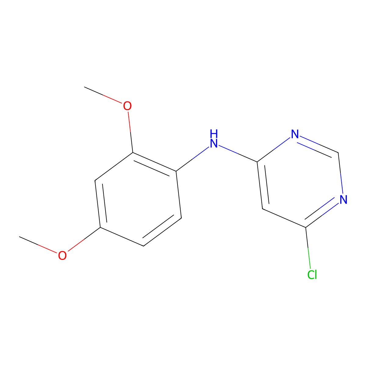 6-chloro-N-(2,4-dimethoxyphenyl)pyrimidin-4-amine molecular structure, CAS 1292577-03-7