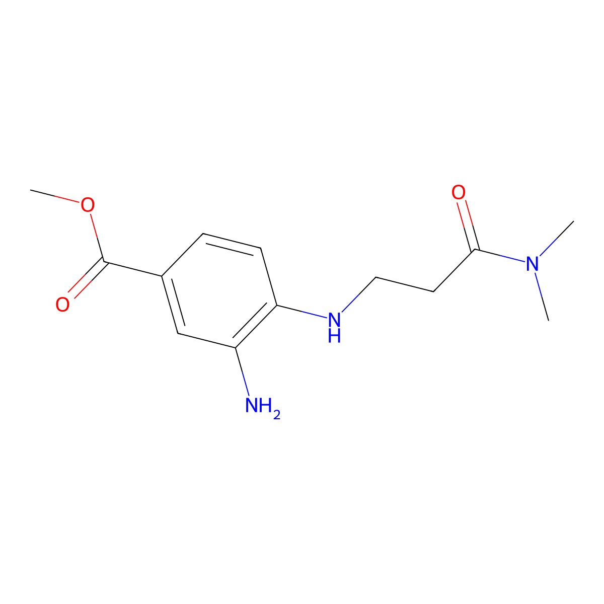 Methyl 3-amino-4-([2-(dimethylcarbamoyl)ethyl]amino)benzoate molecular structure, CAS 1292589-33-3