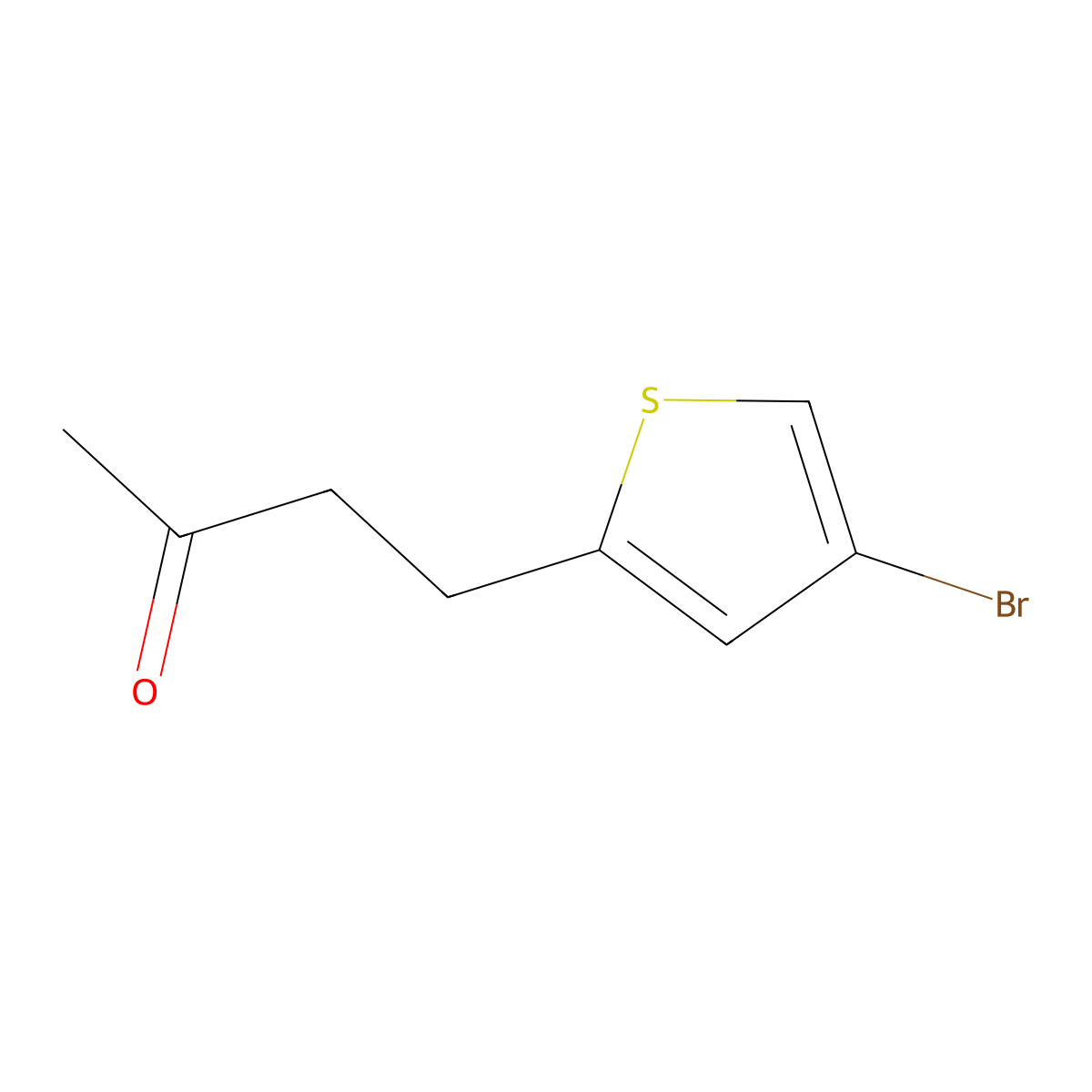 4-(4-Bromothiophen-2-yl)butan-2-one molecular structure, CAS 1292607-30-7