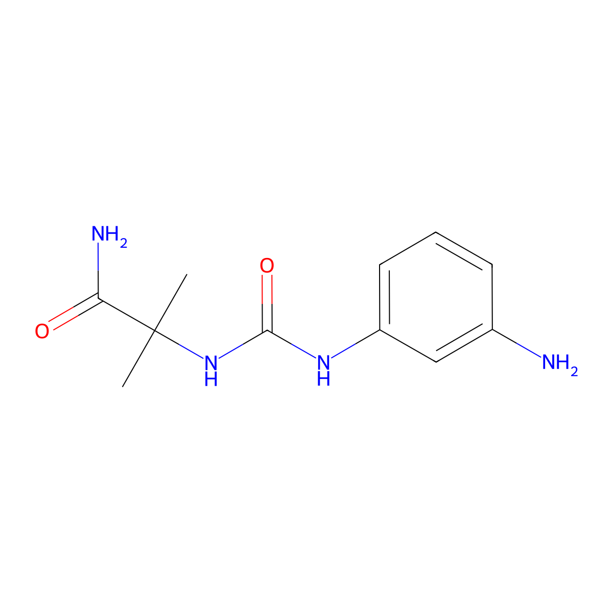 2-{[(3-Aminophenyl)carbamoyl]amino}-2-methylpropanamide molecular structure, CAS 1292614-42-6