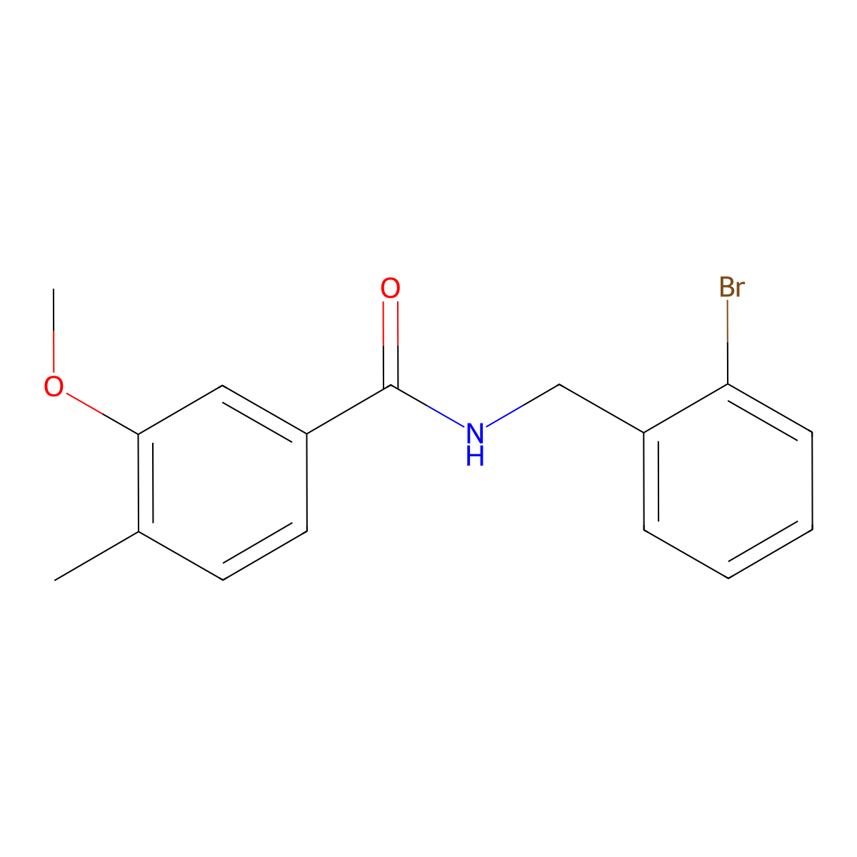 N-[(2-bromophenyl)methyl]-3-methoxy-4-methylbenzamide molecular structure, CAS 1292632-34-8