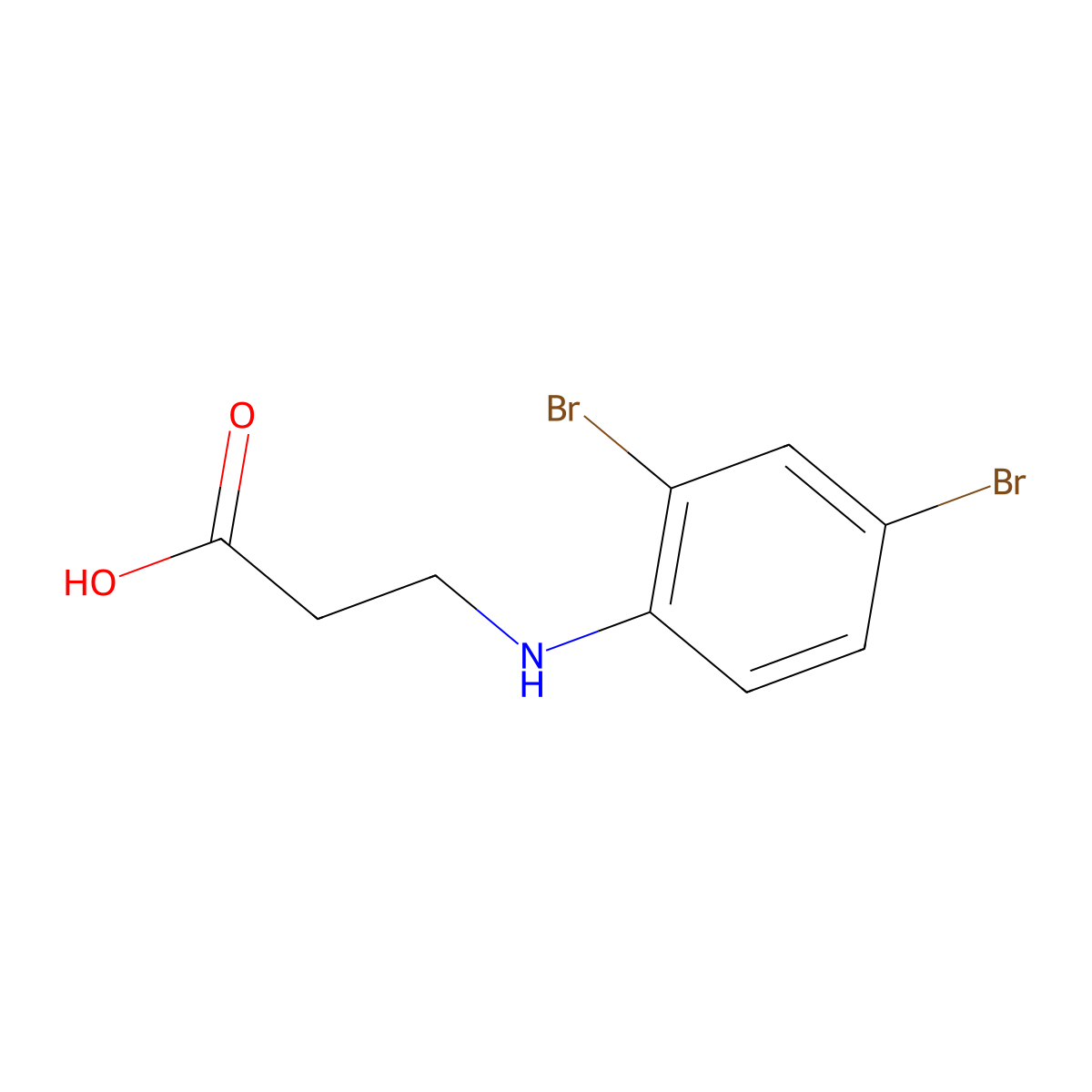 3-[(2,4-Dibromophenyl)amino]propanoic acid molecular structure, CAS 1292669-52-3