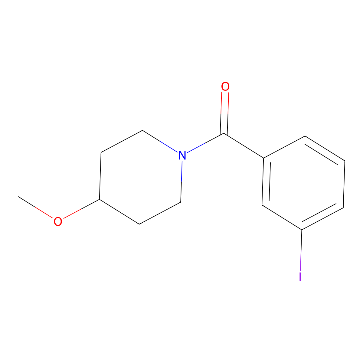 1-(3-Iodobenzoyl)-4-methoxypiperidine molecular structure, CAS 1292689-55-4