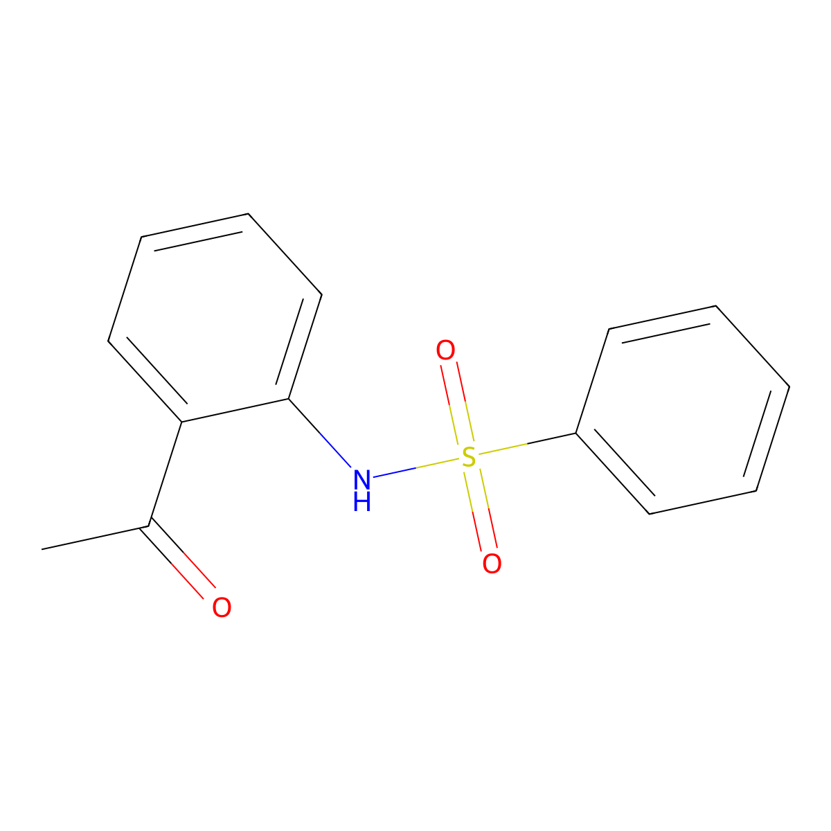 N-(2-acetylphenyl)benzenesulfonamide molecular structure, CAS 129271-99-4