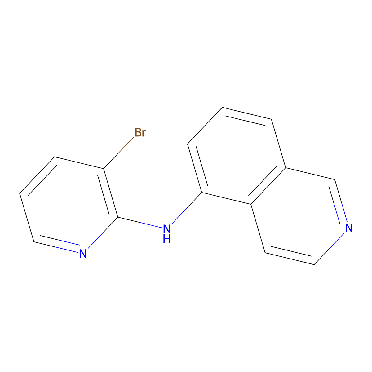 N-(3-bromopyridin-2-yl)isoquinolin-5-amine molecular structure, CAS 1292716-93-8