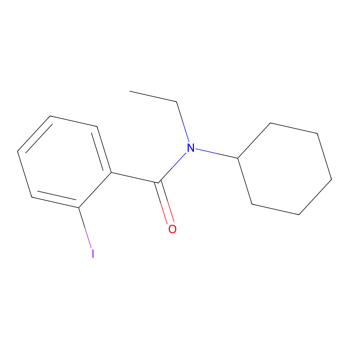 N-cyclohexyl-N-ethyl-2-iodobenzamide molecular structure, CAS 1292720-63-8