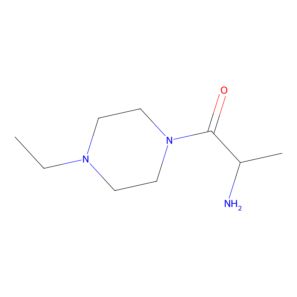 (2R)-2-amino-1-(4-ethylpiperazin-1-yl)propan-1-one molecular structure, CAS 1292727-76-4