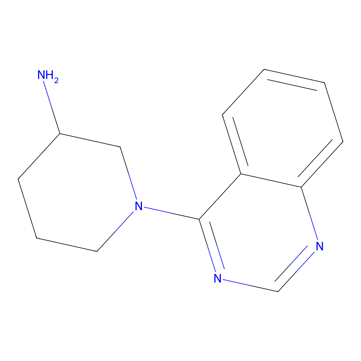 1-(Quinazolin-4-yl)piperidin-3-amine molecular structure, CAS 1292739-70-8