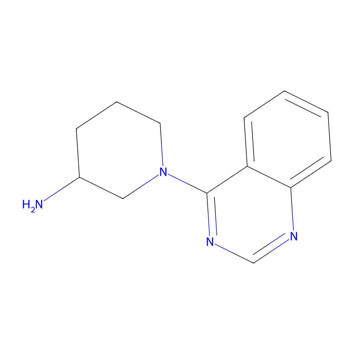 1-(Quinazolin-4-yl)piperidin-3-amine molecular structure, CAS 1292739-70-8