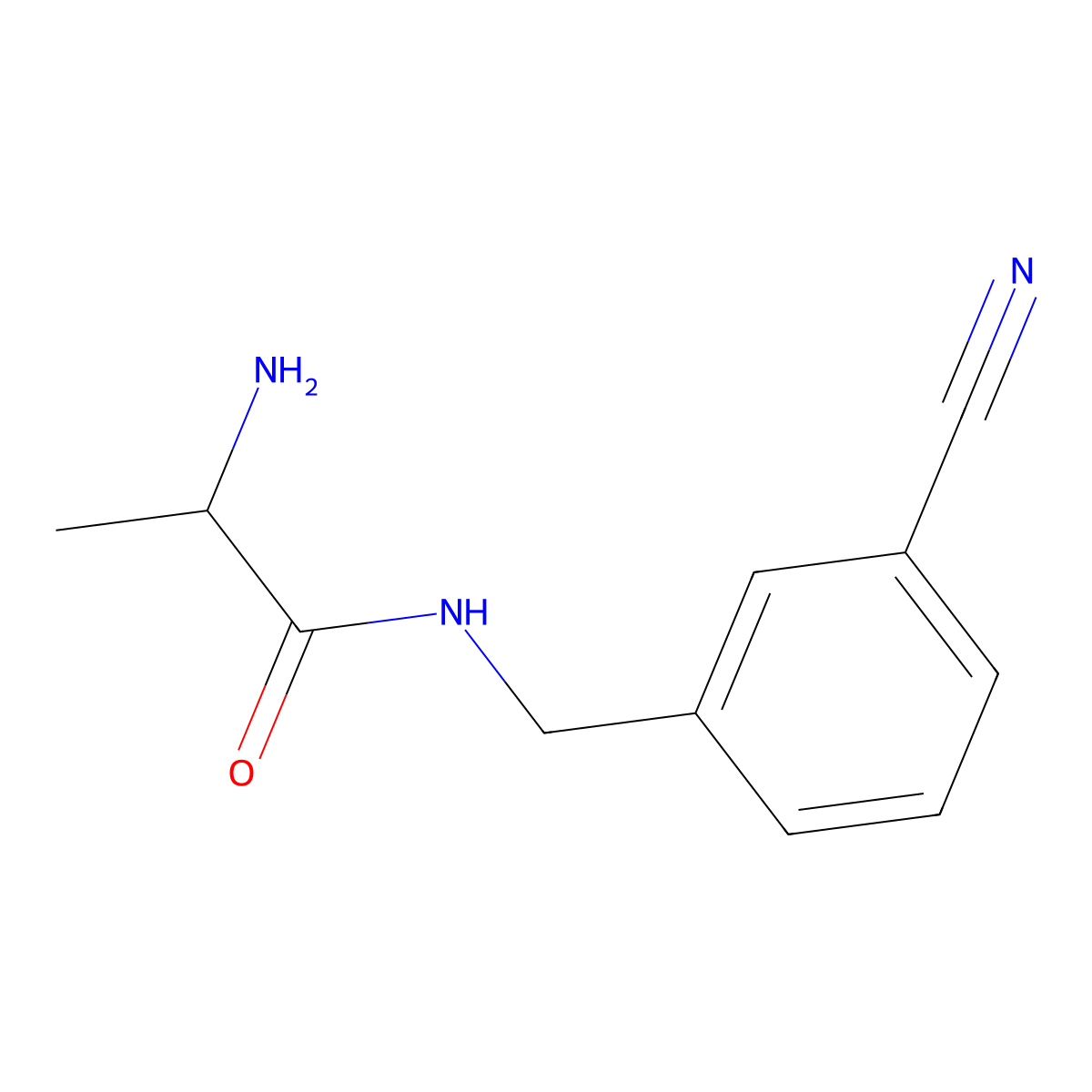 (S)-2-Amino-N-(3-cyano-benzyl)-propionamide molecular structure, CAS 1292746-27-0