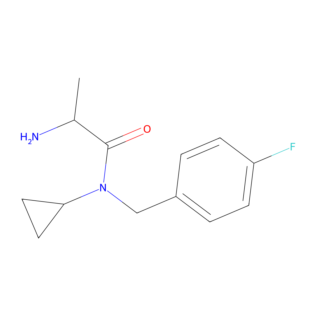 (S)-2-Amino-N-cyclopropyl-N-(4-fluoro-benzyl)-propionamide molecular structure, CAS 1292746-34-9