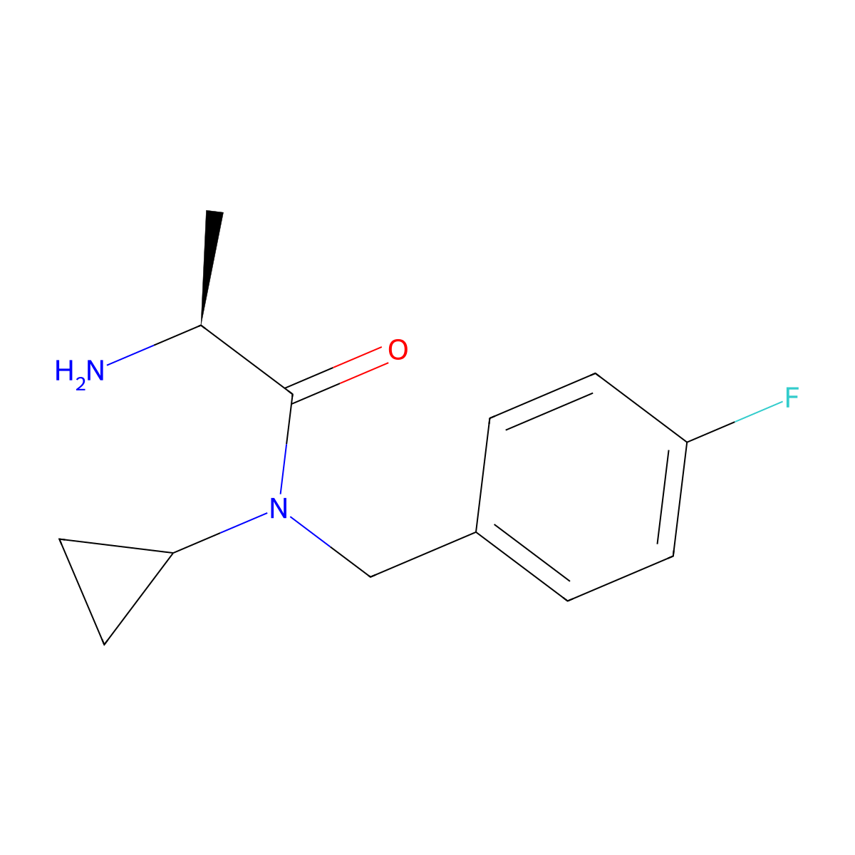 (S)-2-Amino-N-cyclopropyl-N-(4-fluoro-benzyl)-propionamide molecular structure, CAS 1292746-34-9