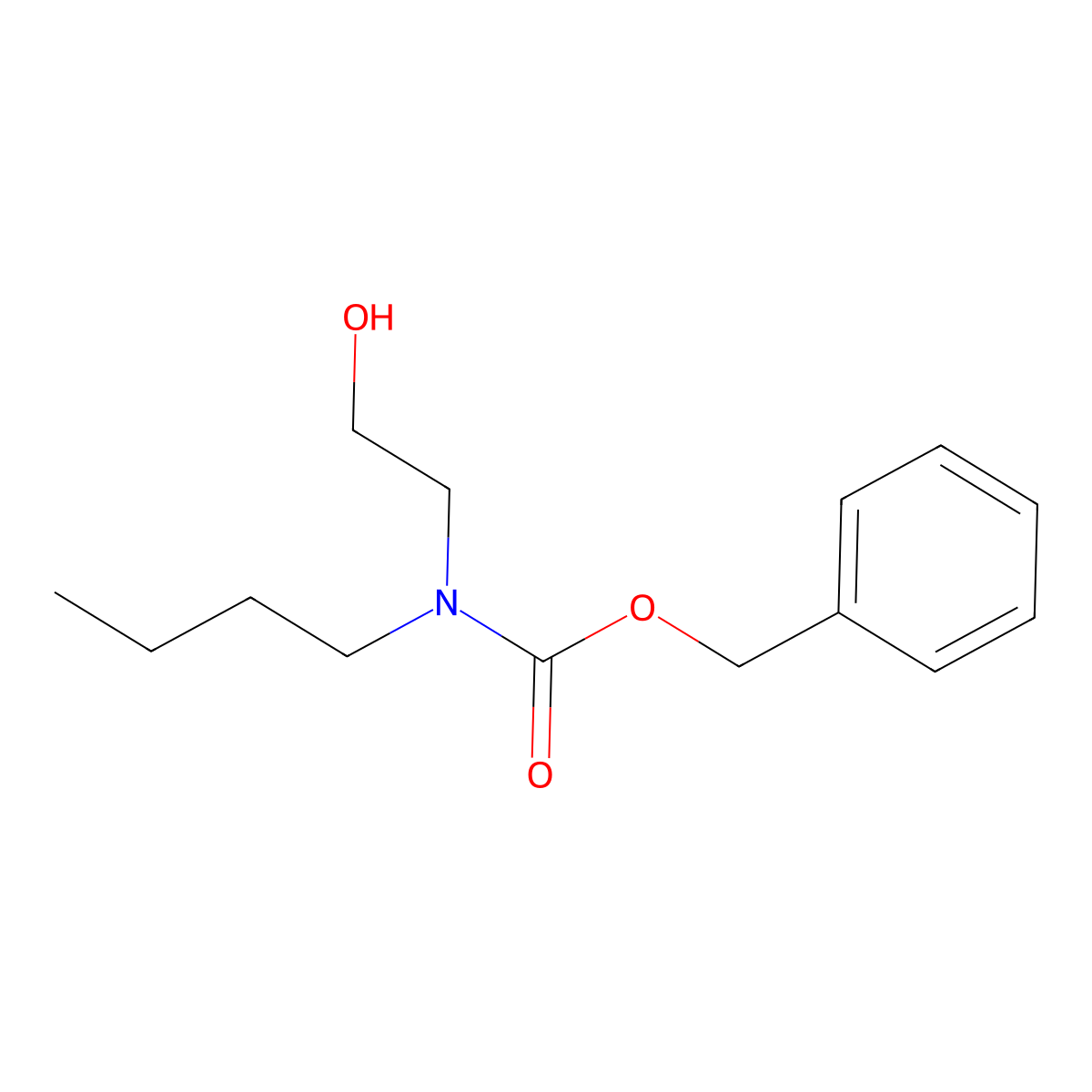 Benzyl butyl(2-hydroxyethyl)carbamate molecular structure, CAS 1292764-82-9