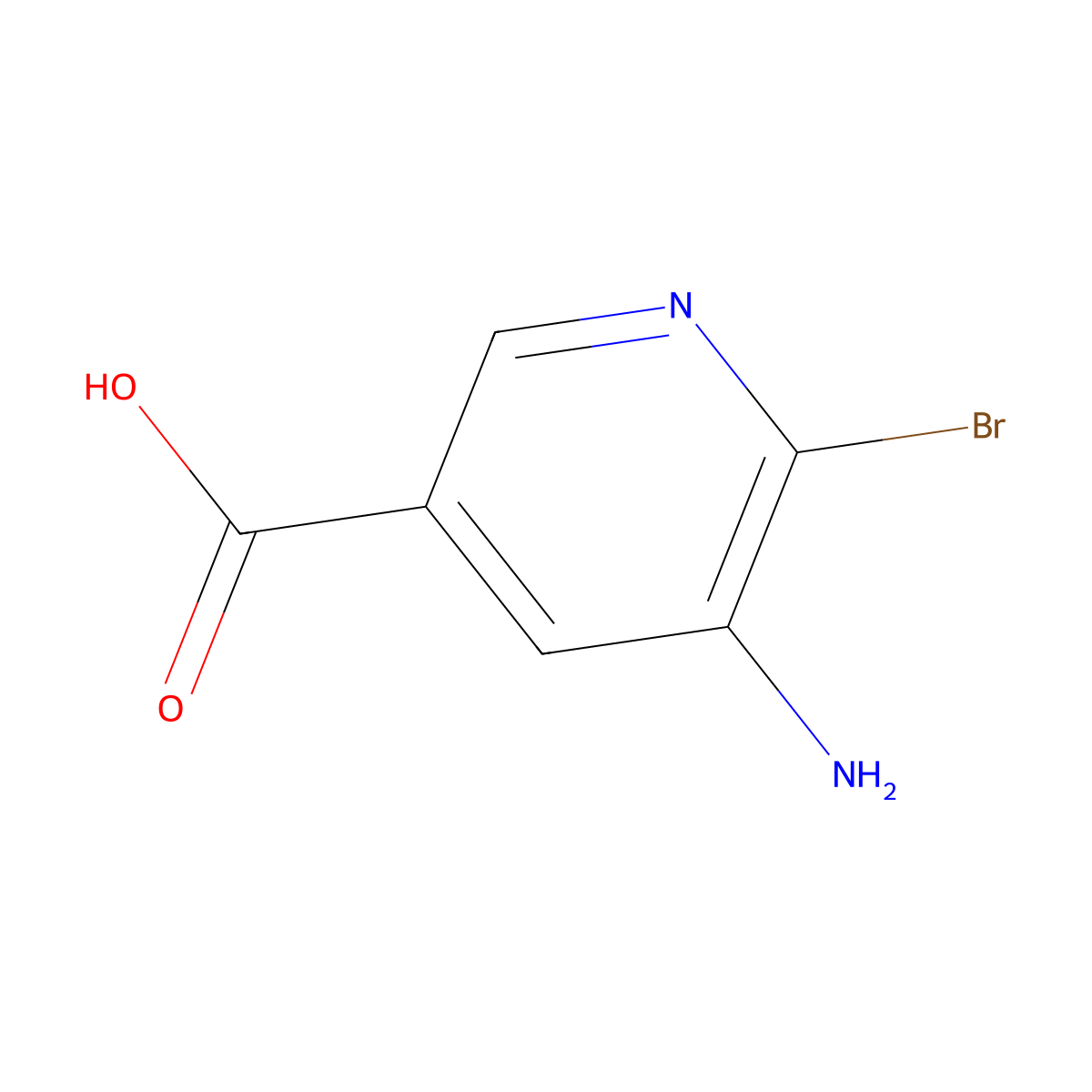 5-Amino-6-bromopyridine-3-carboxylic acid molecular structure, CAS 1292765-17-3