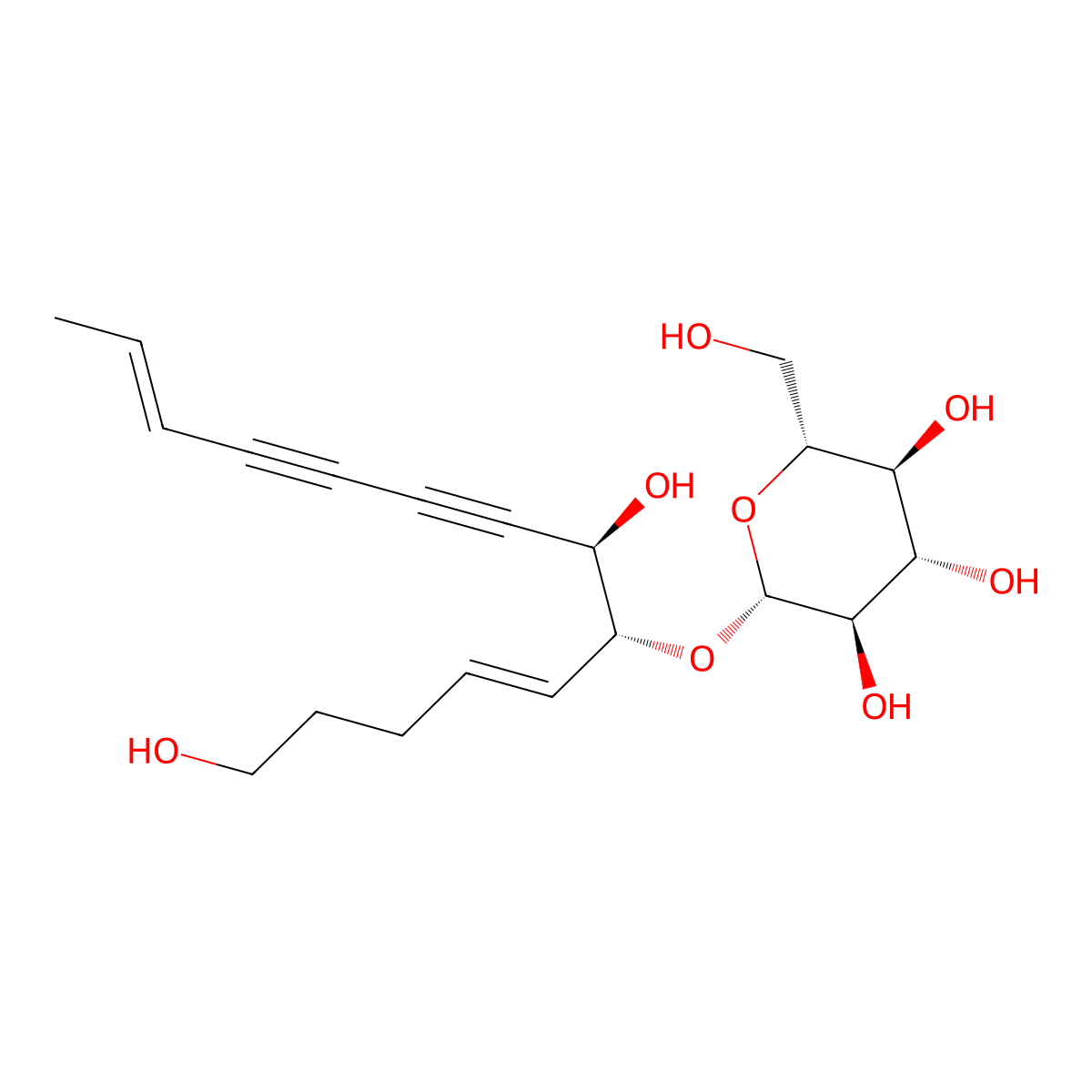 Lobetyolin molecular structure, CAS 129277-38-9
