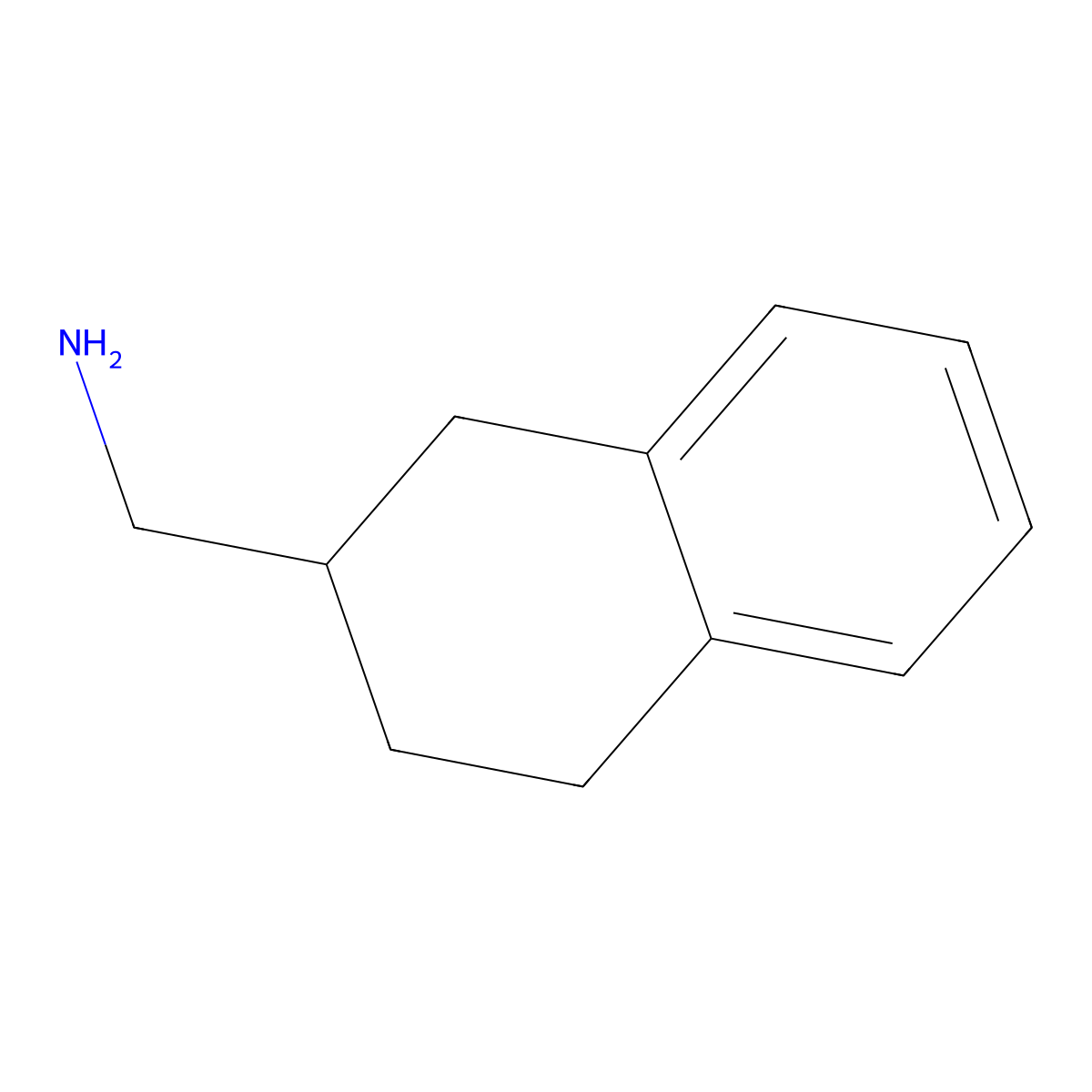 1,2,3,4-Tetrahydronaphthalen-2-ylmethanamine molecular structure, CAS 129280-17-7