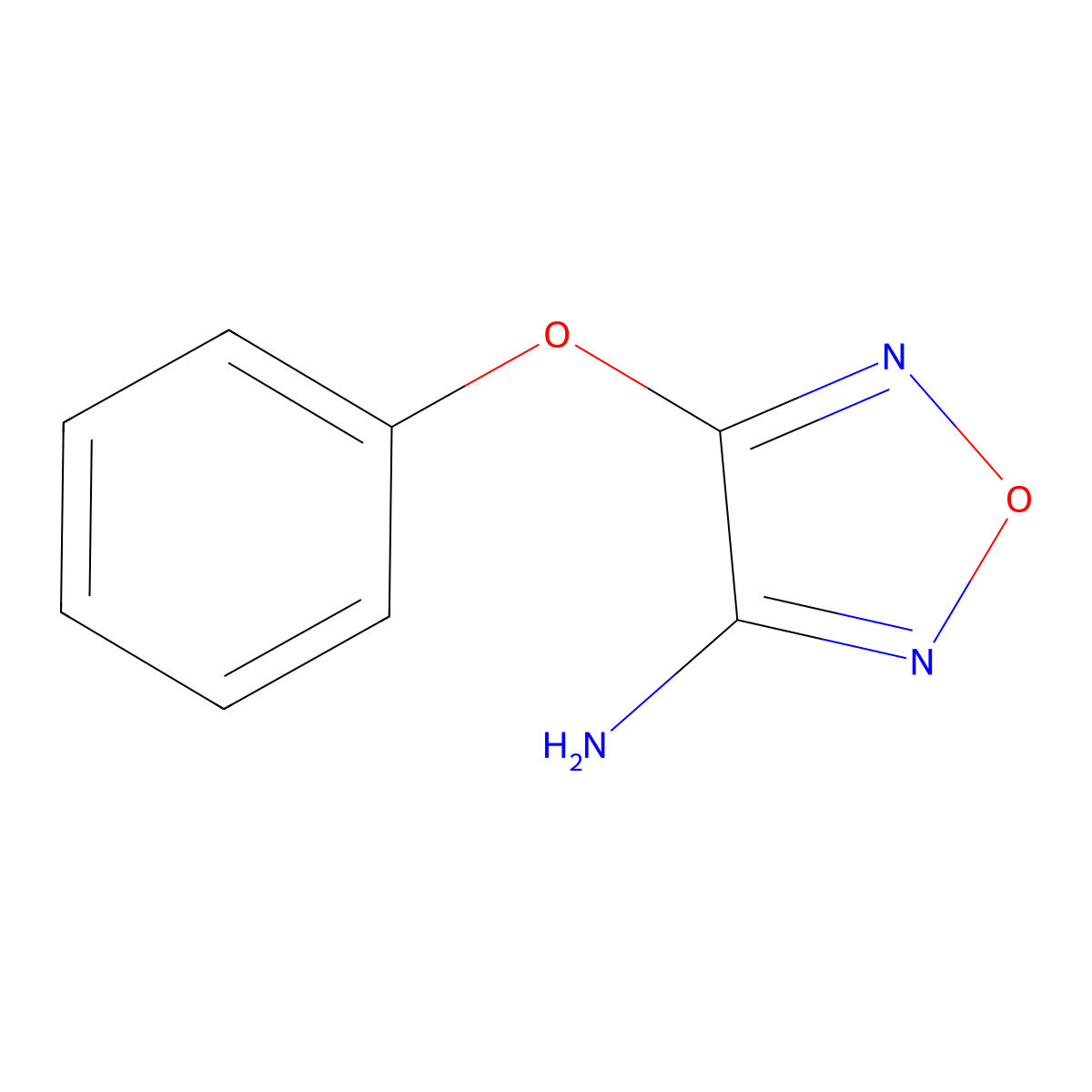 4-Phenoxy-1,2,5-oxadiazol-3-amine molecular structure, CAS 129282-34-4