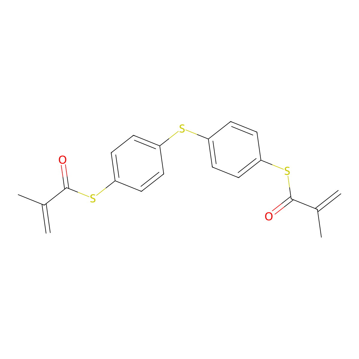 Bis(4-methacryloylthiophenyl) Sulfide molecular structure, CAS 129283-82-5