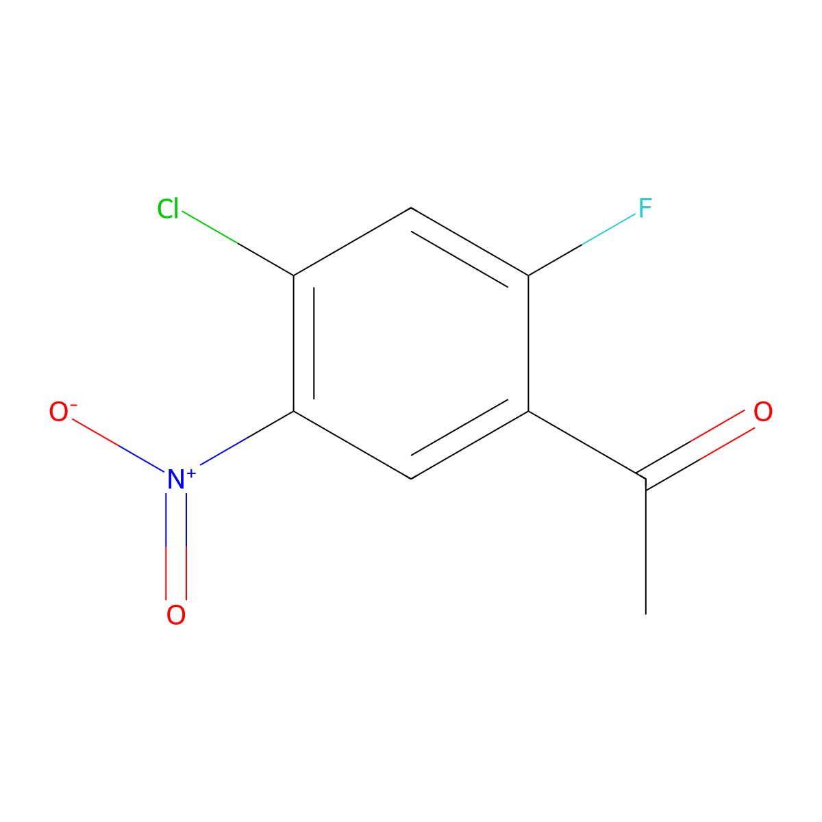 1-(4-Chloro-2-fluoro-5-nitrophenyl)ethanone molecular structure, CAS 1292836-16-8
