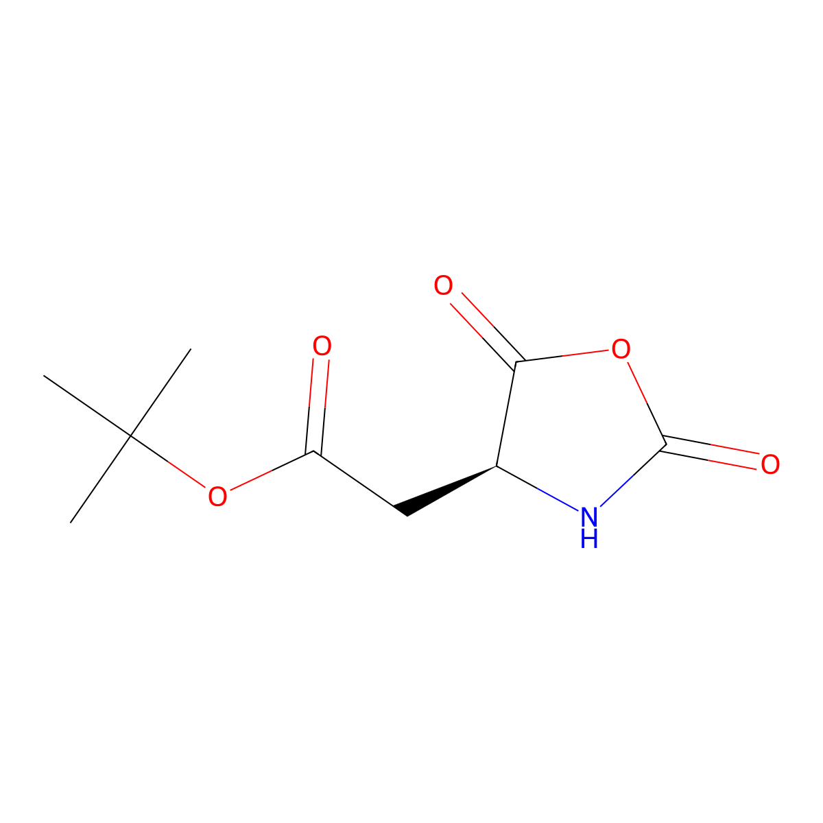 tert-Butyl (S)-2,5-Dioxooxazolidine-4-acetate molecular structure, CAS 129288-31-9
