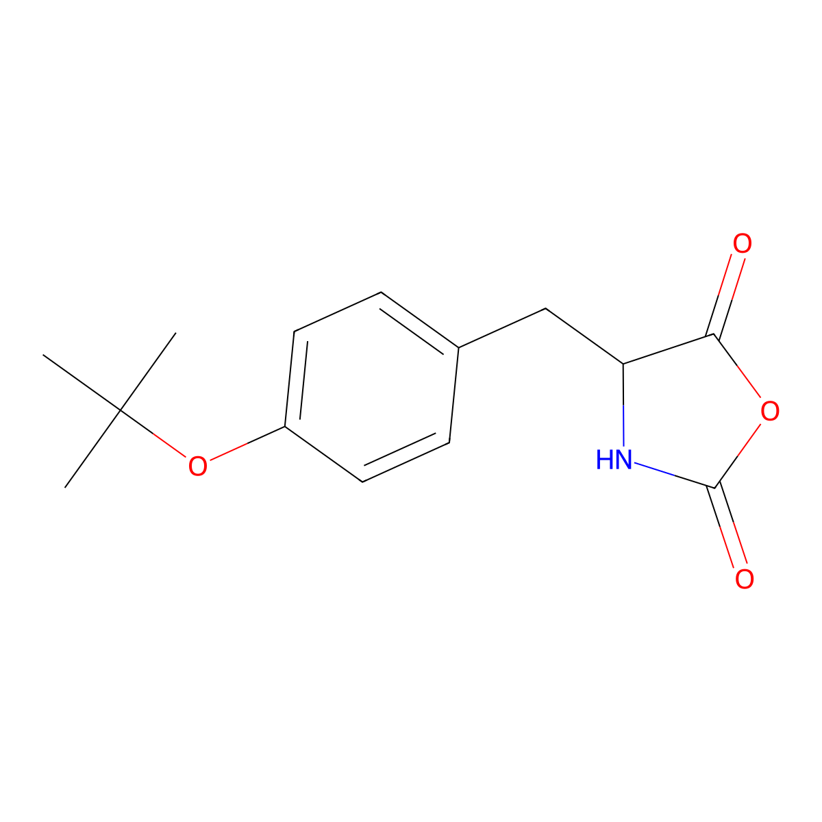(S)-4-[4-(tert-Butoxy)benzyl]oxazolidine-2,5-dione molecular structure, CAS 129288-34-2