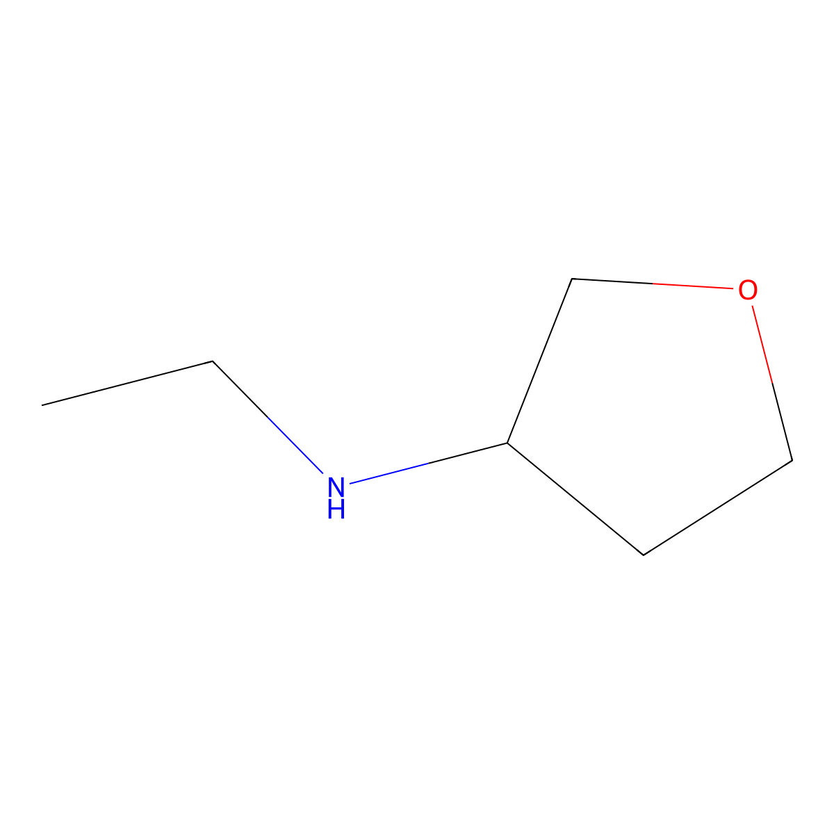 N-ethyloxolan-3-amine molecular structure, CAS 1292902-62-5