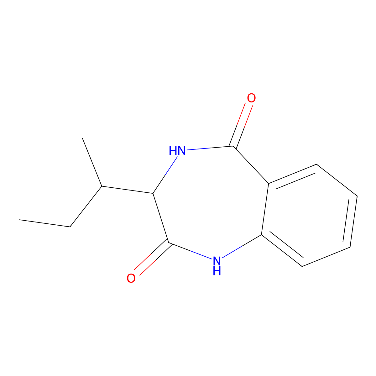 (3R)-3-[(2S)-butan-2-yl]-2,3,4,5-tetrahydro-1H-1,4-benzodiazepine-2,5-dione molecular structure, CAS 1292906-50-3