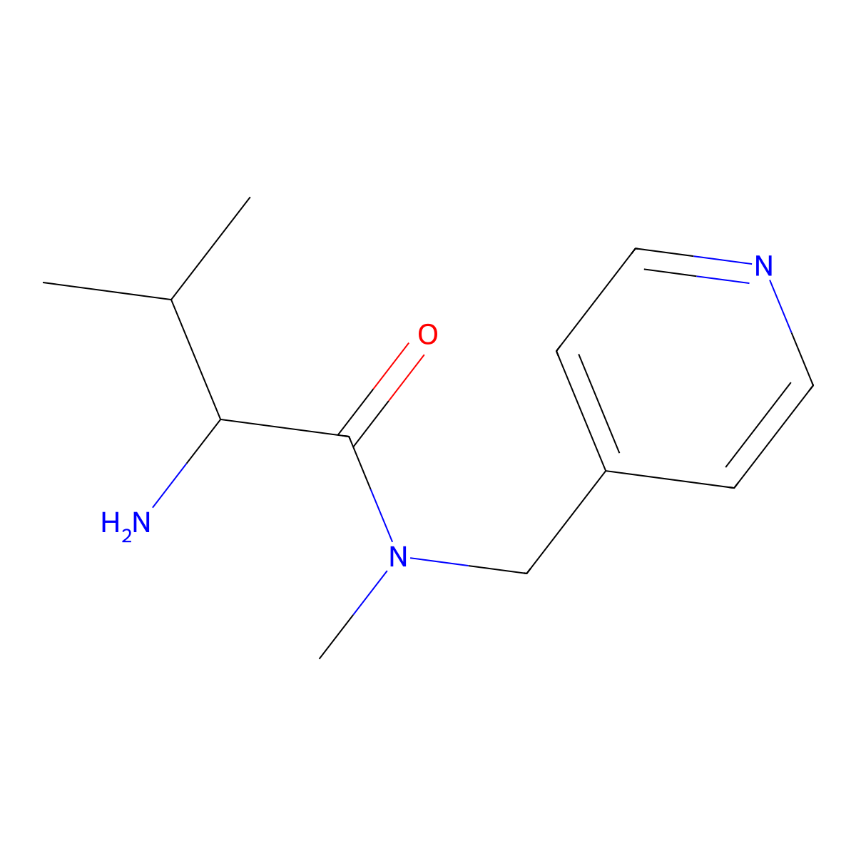 (S)-2-Amino-3,N-dimethyl-N-pyridin-4-ylmethyl-butyramide molecular structure, CAS 1292916-68-7