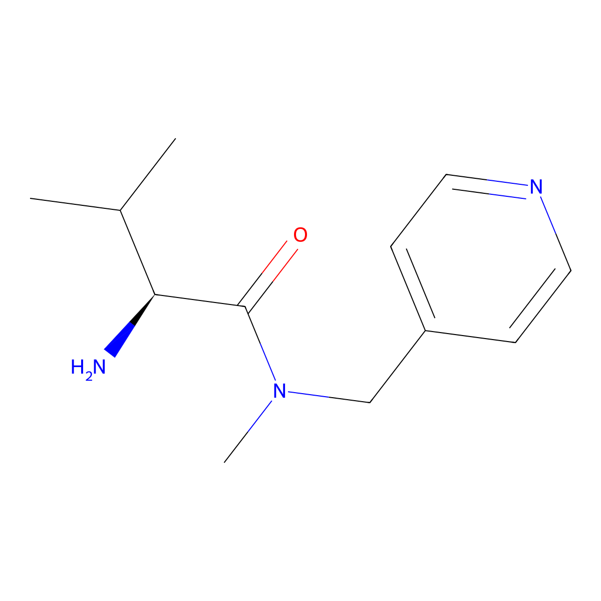 (S)-2-Amino-3,N-dimethyl-N-pyridin-4-ylmethyl-butyramide molecular structure, CAS 1292916-68-7