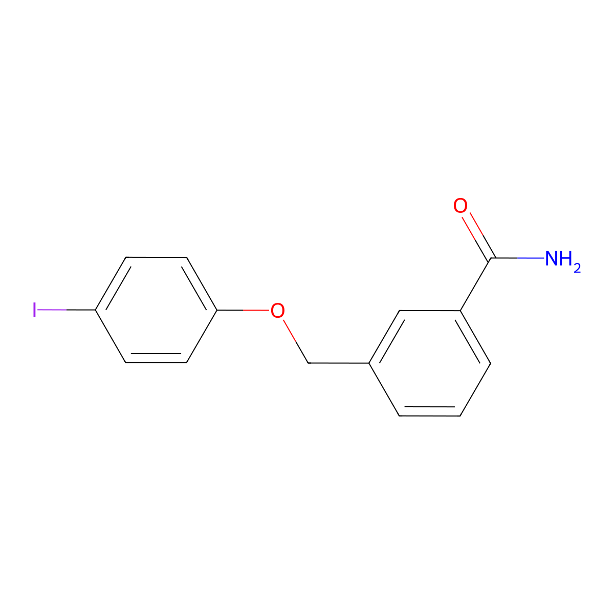 3-[(4-Iodophenoxy)methyl]benzamide molecular structure, CAS 1292932-97-8